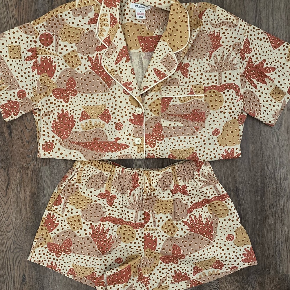 *NWOT* Madewell Pajama Shirt & Short Set